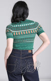 Hell Bunny Vixey Jumper in Green back