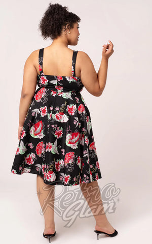 Hell Bunny Yuna Dress curvy pinup back