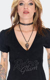 Jawbreaker Black Jacquard Mini Babydoll Dress grunge