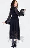 Jawbreaker Black Lace Bell Sleeve Midi Dress back