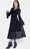 Jawbreaker Black Lace Bell Sleeve Midi Dress