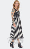 Black striped gothic dress