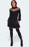 Jawbreaker Spiderweb Lace Black Sweater gothic