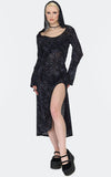 Jawbreaker Thorn Burnout Velvet Hooded Dress