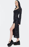 Jawbreaker Thorn Burnout Velvet Hooded Dress side