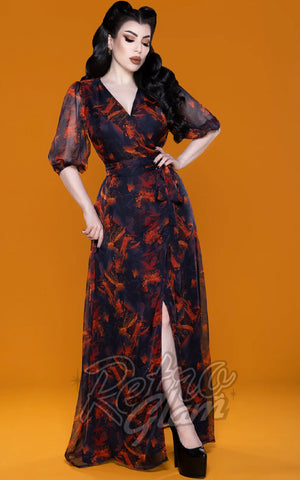 Katakomb Winona Maxi Dress in Autumn Leaves - Pre-Order