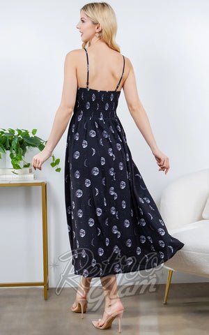LA Soul Cami Maxi Dress in Moons Print back