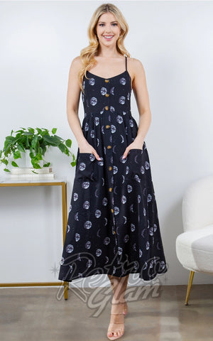 LA Soul Cami Maxi Dress in Moons Print