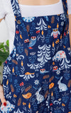 LA Soul Overalls in Raccoon & Friends bib