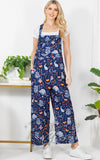 LA Soul Overalls in Raccoon & Friends cropped