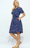 LA Soul Shirt Dress in Strawberry Print pinup