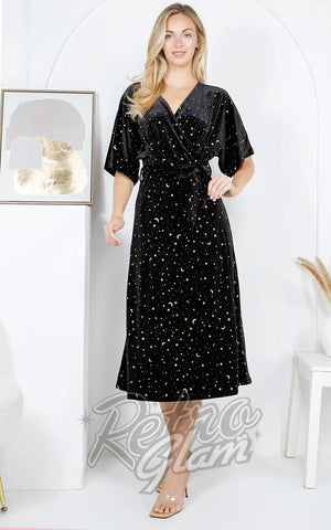 Celestial wrap dress