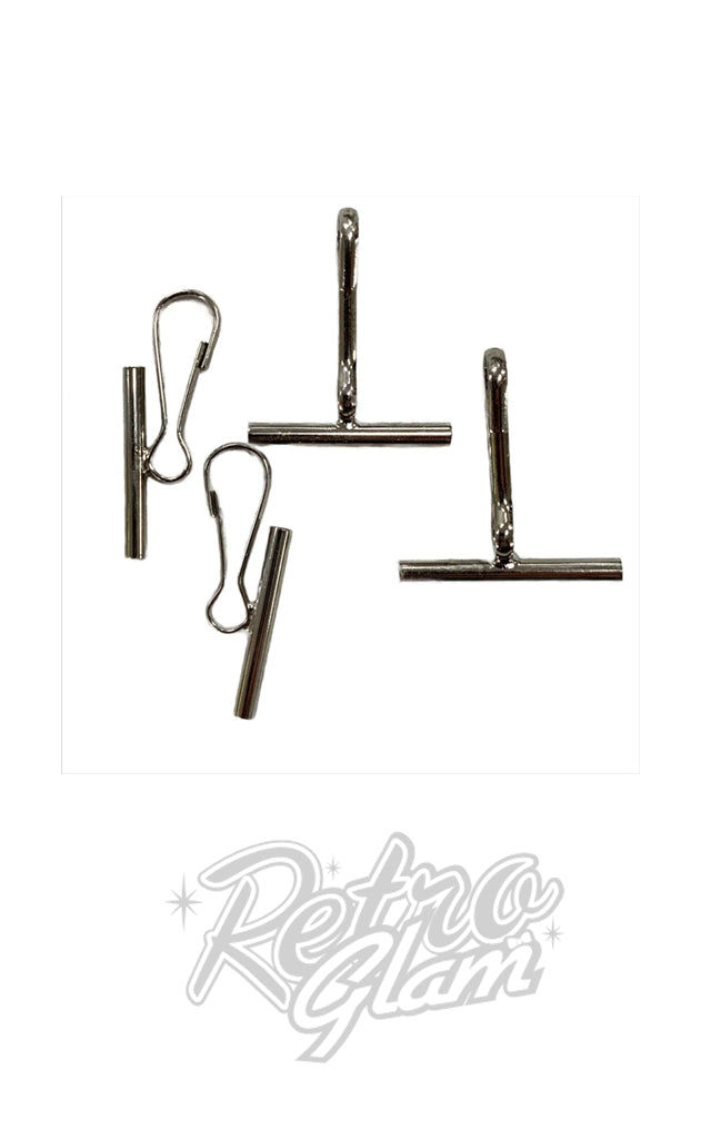 Lipstick & Chrome Brooch To Pendant Converter Set of 8