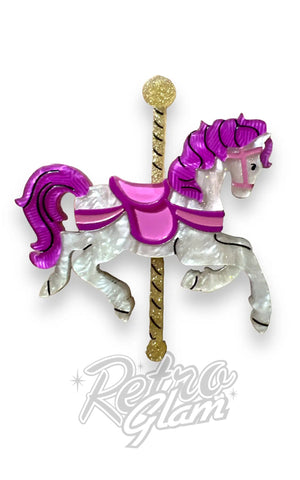 carousel horse brooch