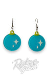 Lipstick & Chrome Christmas Bauble Drop Earrings