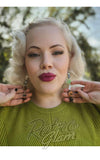 Lipstick & Chrome Trick Or Treat Earrings halloween