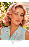 Lipstick & Chrome Starfish Starlet Earrings