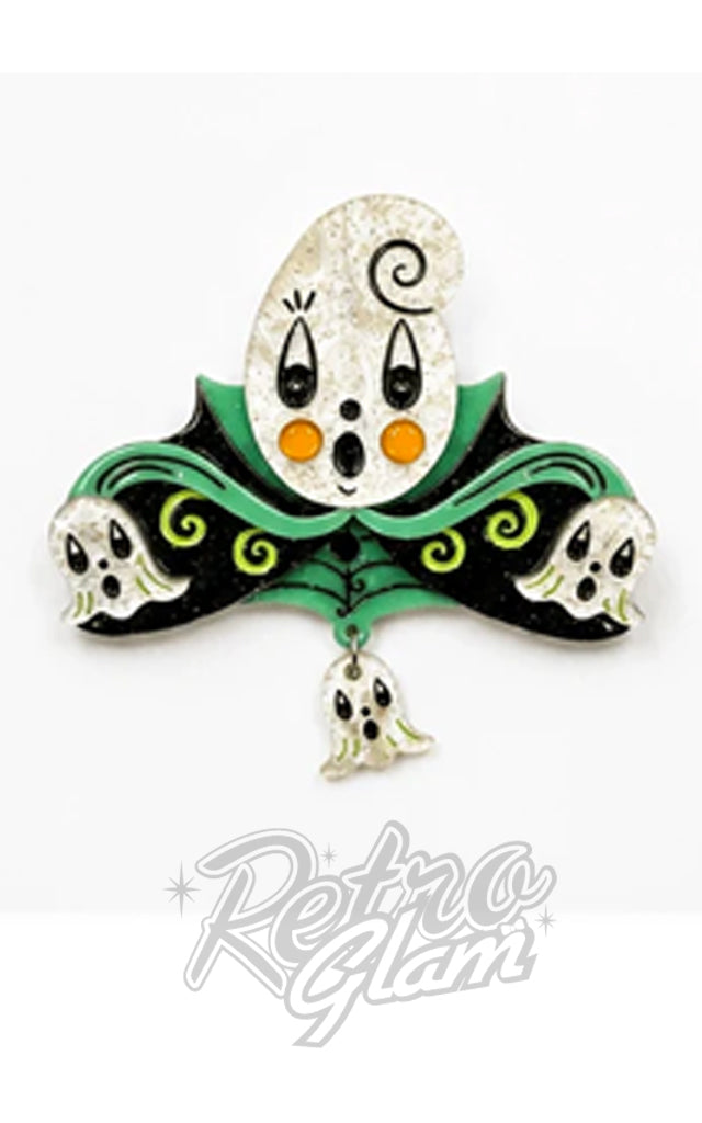 Lipstick & Chrome Garden Gus Ghostie Bells Brooch - Pre-Order
