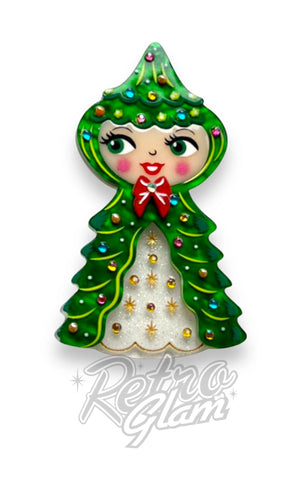 Lipstick & Chrome Holly Howard Christmas Tree Girl