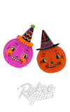 Lipstick & Chrome Hocus Pocus Pumpkin Brooch jackie plum
