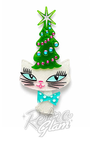 Lipstick & Chrome Kitty Christmas Tree Hat