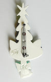 Lipstick & Chrome Kitty Christmas Tree Hat brooch back