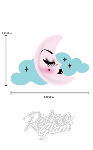 Lipstick & Chrome Luna Lullaby Brooch measurements