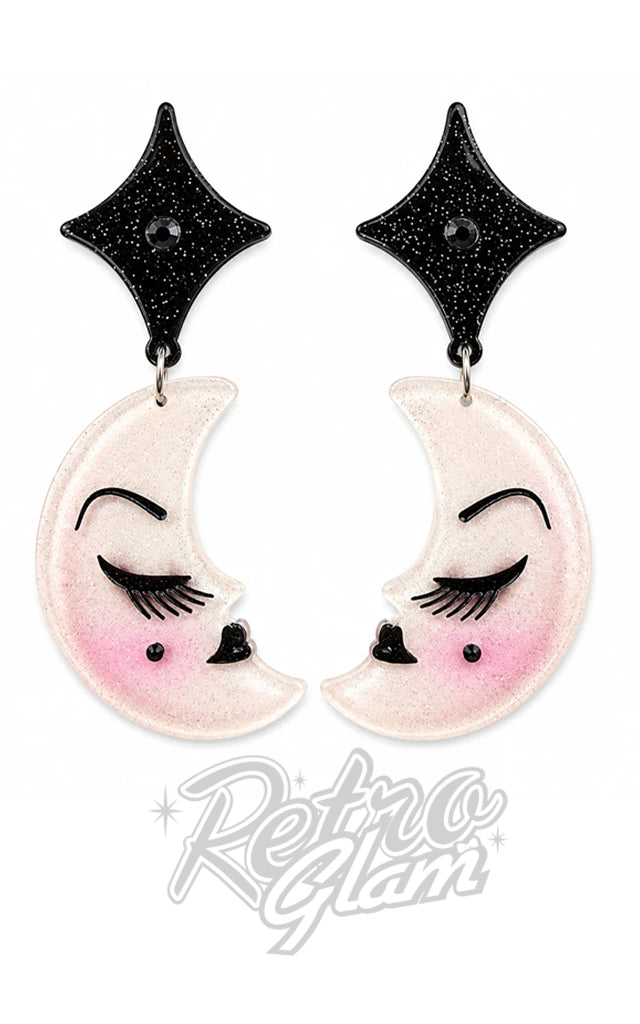 Lipstick & Chrome Lil Luna Lullaby Earrings - Pre-Order