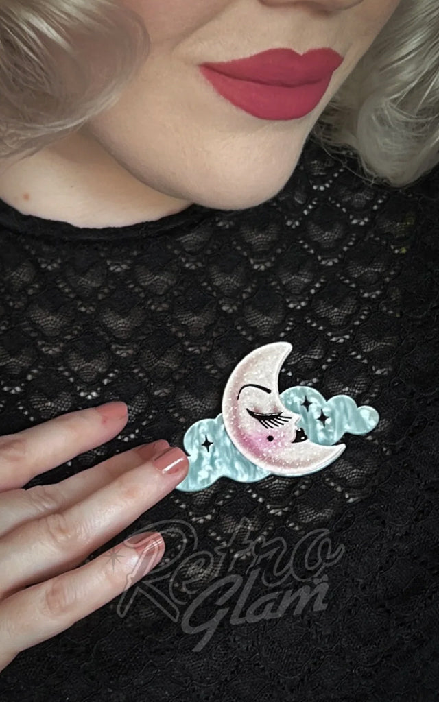 Lipstick & Chrome Luna Lullaby Brooch - Pre-Order