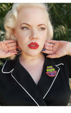 Lipstick & Chrome Menacing Mixers Halloween Bowls Brooch