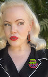 Lipstick & Chrome Menacing Mixers Halloween Bowls Brooch and bewitching earrings