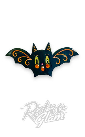 Lipstick & Chrome Gothic Glam Bat Mini Brooch