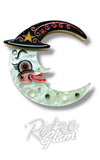 Lipstick & Chrome Witchy Crescent Moonhilda Brooch