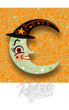 Lipstick & Chrome Witchy Crescent Moonhilda Brooch