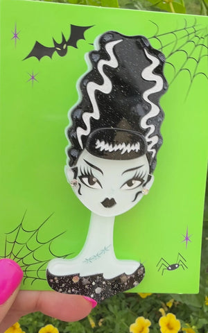 Lipstick & Chrome Mrs. Midnight Brooch - Pre-Order