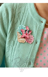 Lipstick & Chrome She Sells Seashells Brooch