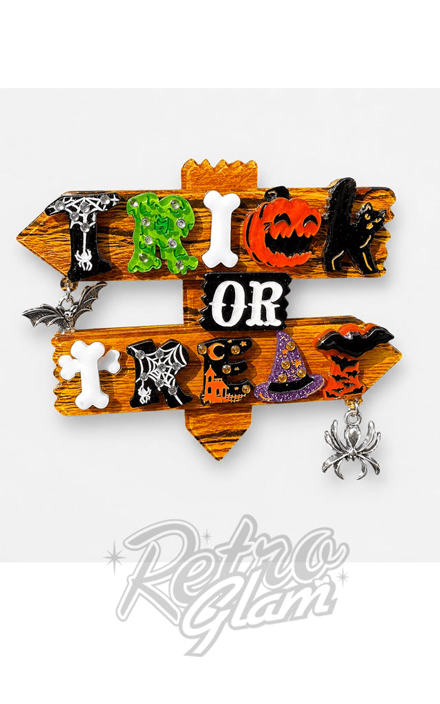 Lipstick & Chrome Trick Or Treat Brooch