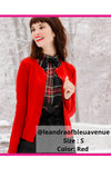 Mak Long Sleeved Cardigan in Red model