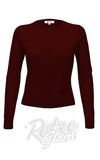 Mak Long Sleeved Cardigan in Burgundy
