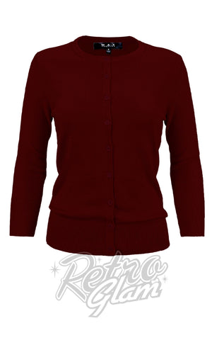 Mak plus size cardigan burgandy