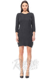 Cable Knit Sweater Dress in grey 