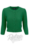 Mak Textured Cardigan in Green