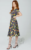 Miss Lulo Bella Dress in Robins Print pinup