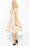 Miss Lulo Betty Dress in Apples Print swing