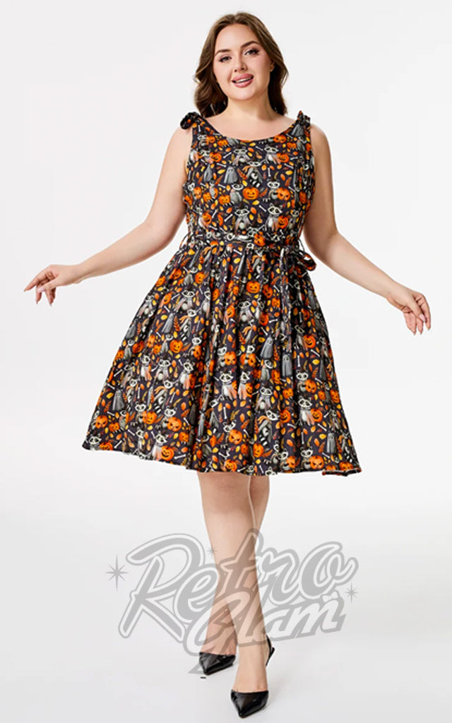 Miss Lulo Bri Dress in Raccoon Coven Print - Pre-Order