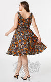 Miss Lulo Bri Dress in Raccoon Coven Print curvy back