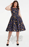 Miss Lulo Lily Linen Dress in Celestial Glow Print - Pre-Order