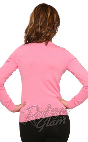 Orchid Bloom Cardigan in Pink back