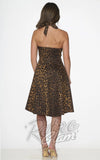 Orchid Bloom Leopard Halter Dress back pinup