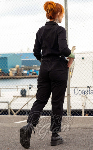 Rebel Romance Boiler Suit in Black back